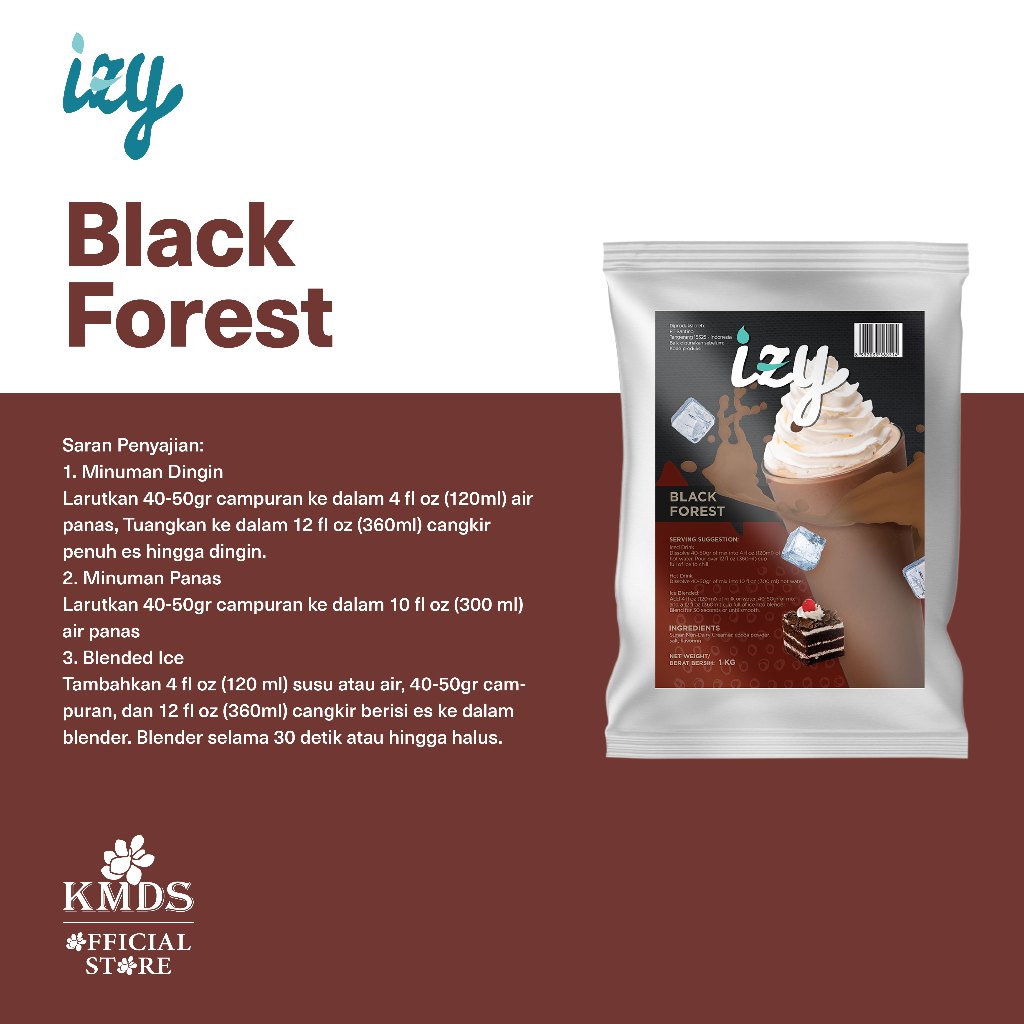 

IZY BLACKFOREST POWDER 1KG 1000GR