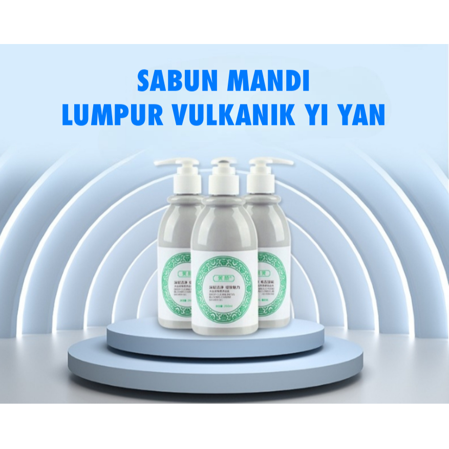 FUSHITING Volcanic Mud Shower Gel Body Wash - Sabun Mandi Gel Lumpur Vulkanik -  Mergeco Whitening K