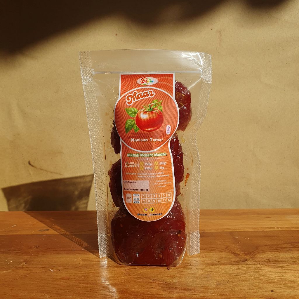 

MANISAN TOMAT 100GRAM | MANISAN BUAH TOMAT TOMATO 100G KEMASAN STANDING POUCH