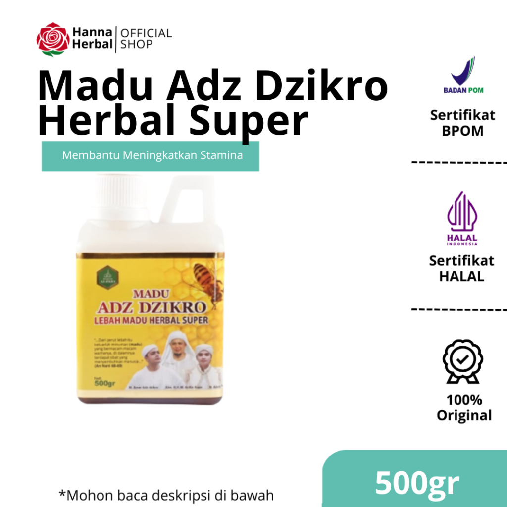 

ADZ DZIKRO Madu Kesehatan Herbal Super Original 500 Gram