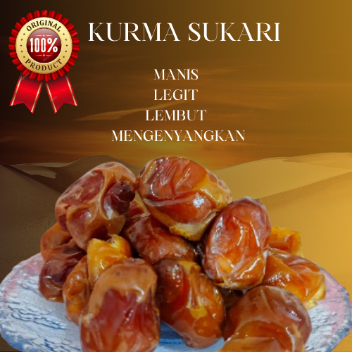 

Kurma Sukari 100% Original, Manis, Legit, Lembut, Berisi, Mengenyangkan, Menambah Energi Saat Puasa