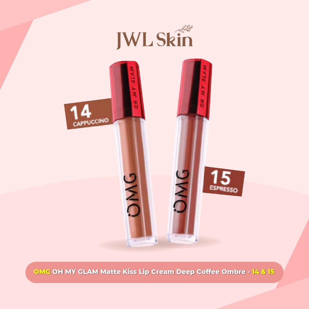 OMG OH MY GLAM Matte Kiss Lip Cream Deep Coffee Ombre - 14 & 15