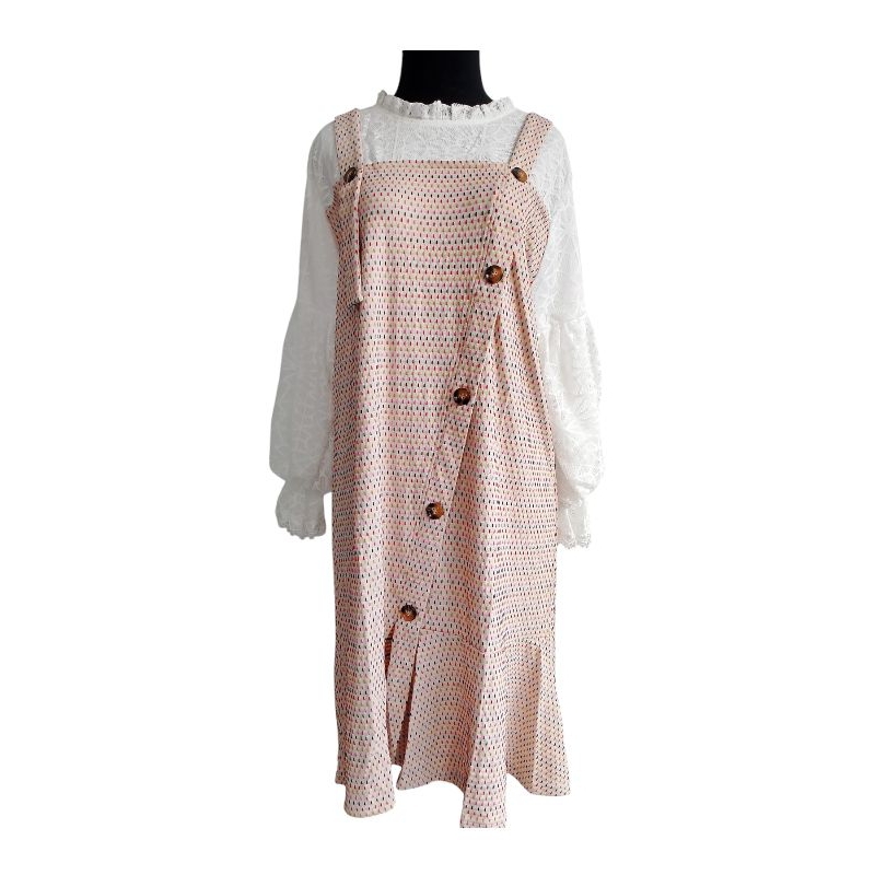 Tunik meijiwang brukat knit Korean look lucu kekinian