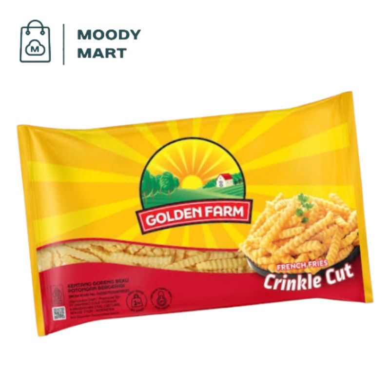 

Kentang Goreng GOLDEN FARM Crinkle Cut 1kg / Kentang Goreng Murah 1kg