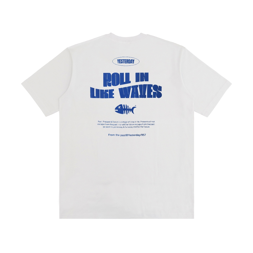 Yesterday – Baju Kaos Distro Pria Original 24s t shirt Pria Cowok Keren Putih Rollin