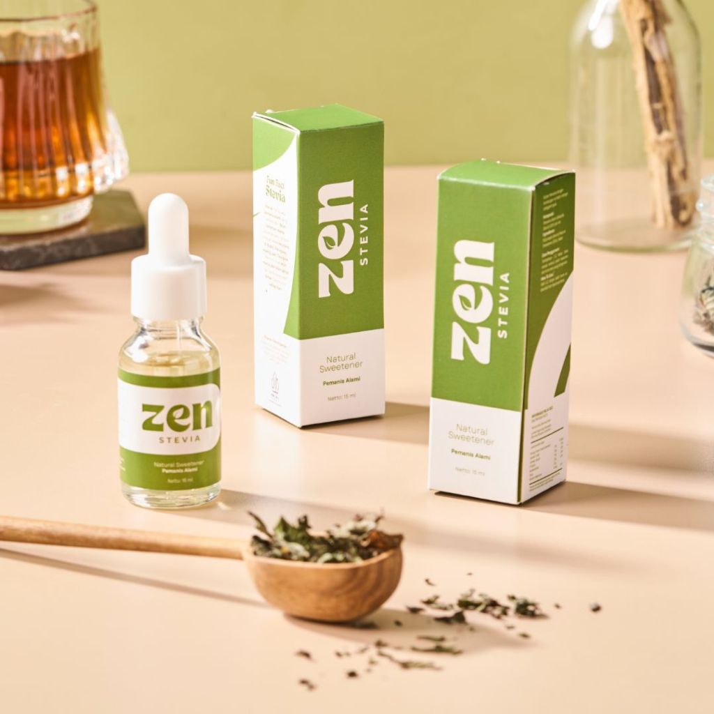 

Zen Stevia Tetes 15 ml & 5 ml - Liquid Stevia Cair Pemanis Alami Tanpa Gula 0 Kalori Halal dan BPOM