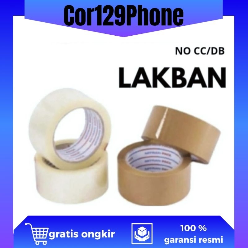 

Lakban bening- Lakban coklat ekonomis 45mmx 90 yard
