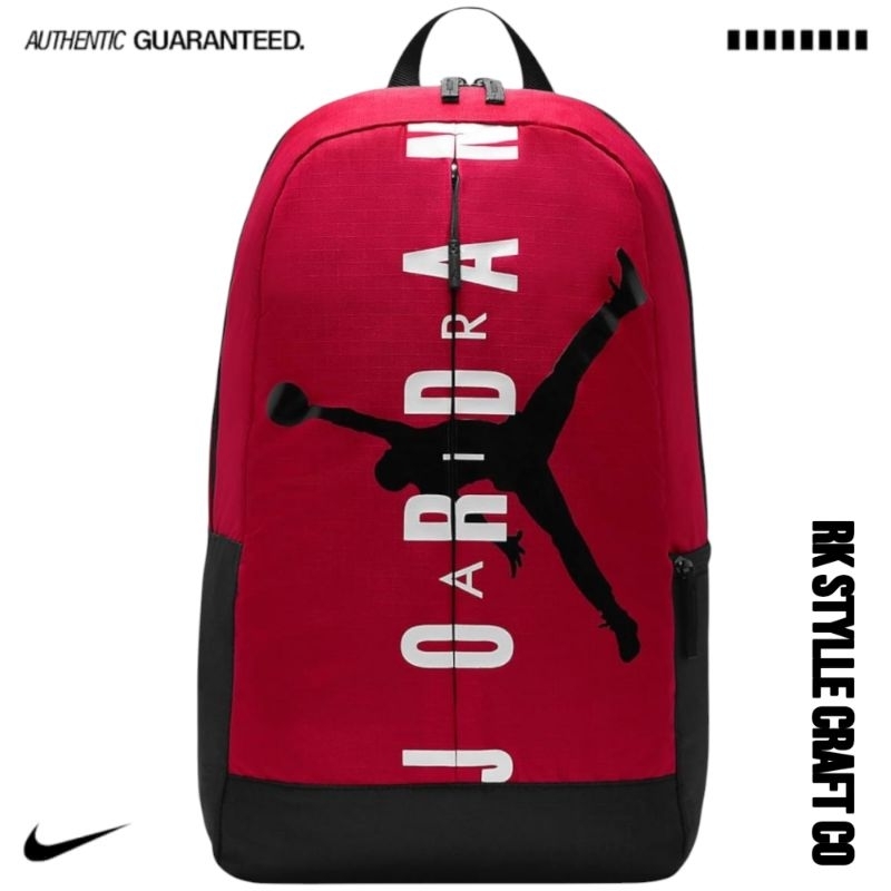 Tas Ransel | Tas Laptop Nike Air Jordan Classic Carryall Backpack Large Gym Red 100%Original