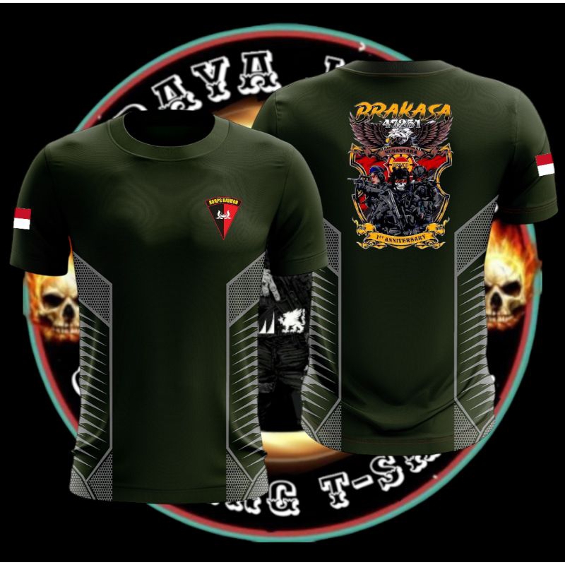 kaos Jersey sablon BRIMOB Brakasa / kaos Brakasa brimob / baju atasan pria Brimob Brakasa / baju Jer