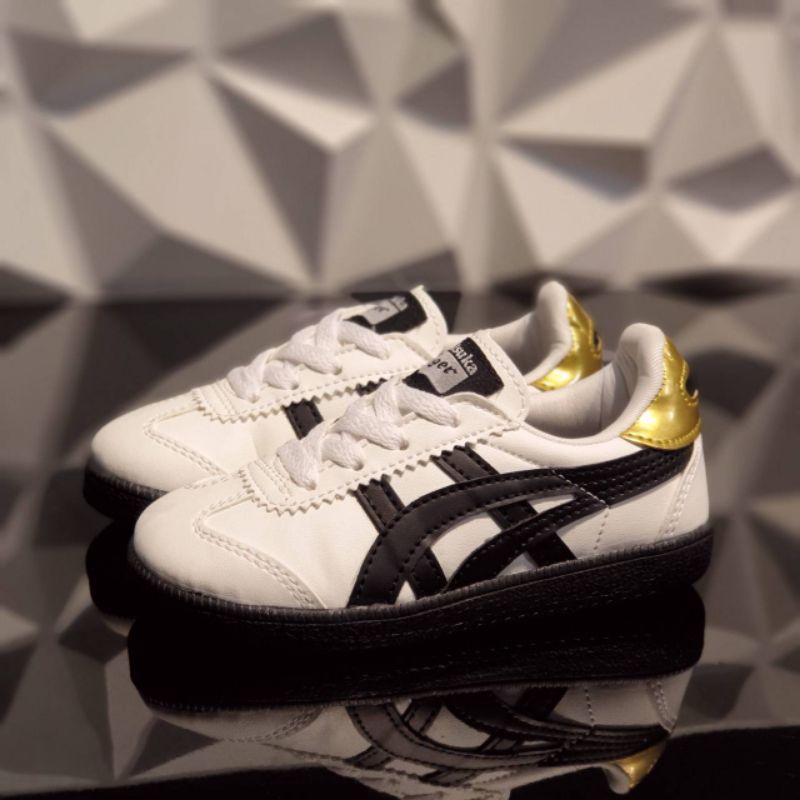 SBR ONITSUKA TIGER TOKUTEN KIDS KREM HITAM GOLD SIZE 21-35 SEPATU SNEKERS ANAK