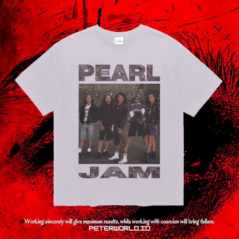 Peterworld "Pearl Jam" Kaos | T shirt | Kaos Band Pearl Jam Vintage Tee