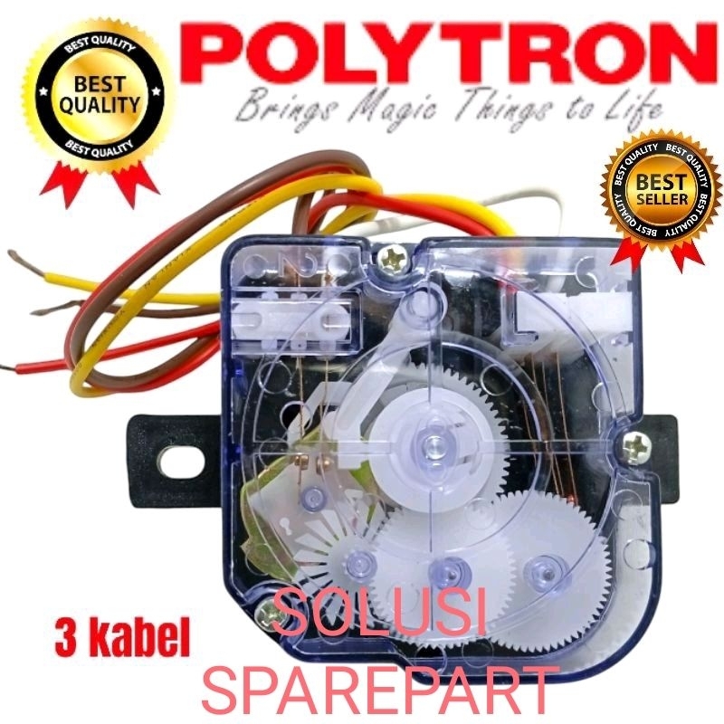 TIMER WASH PENCUCI MESIN CUCI POLYTRON 3 KABEL PWM 7058 MESIN CUCI 2 TABUNG