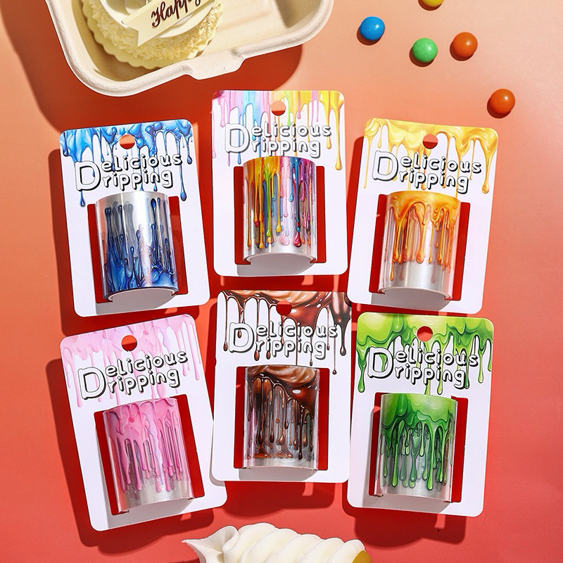 

(3BD) washi tape selotip transparan tetesan cairan drip colorful delicious dripping series