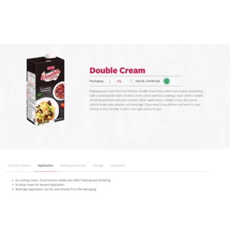 

Rich's Double Cream 1000gr