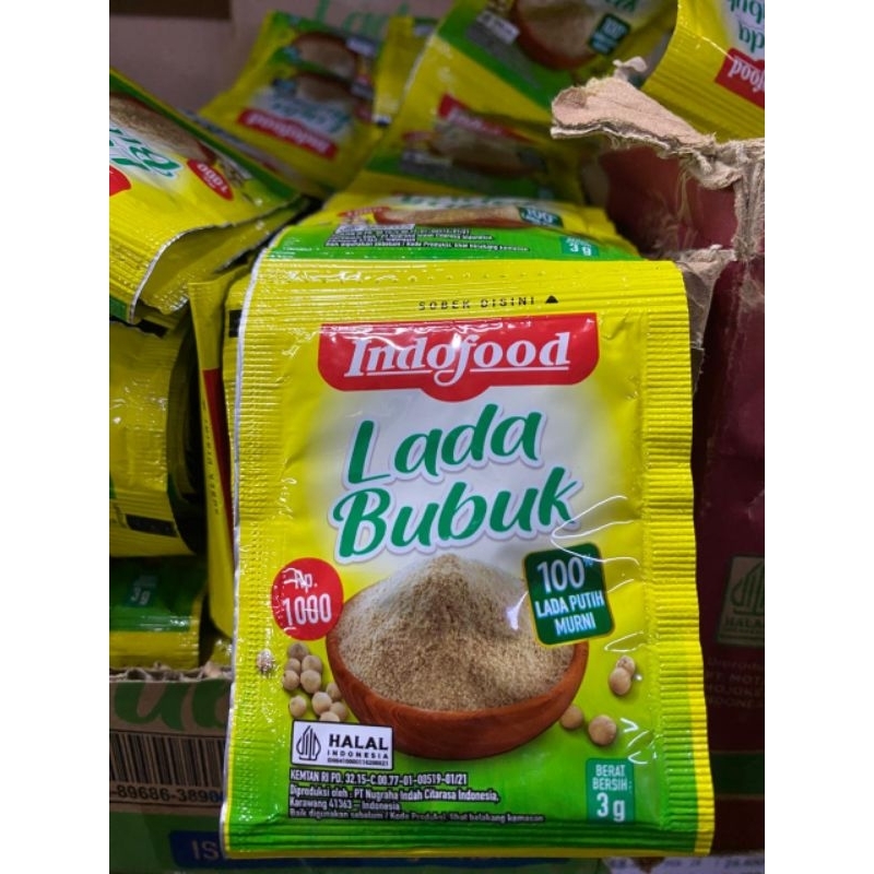

Lada Bubuk Indofood isi 12bks 3g