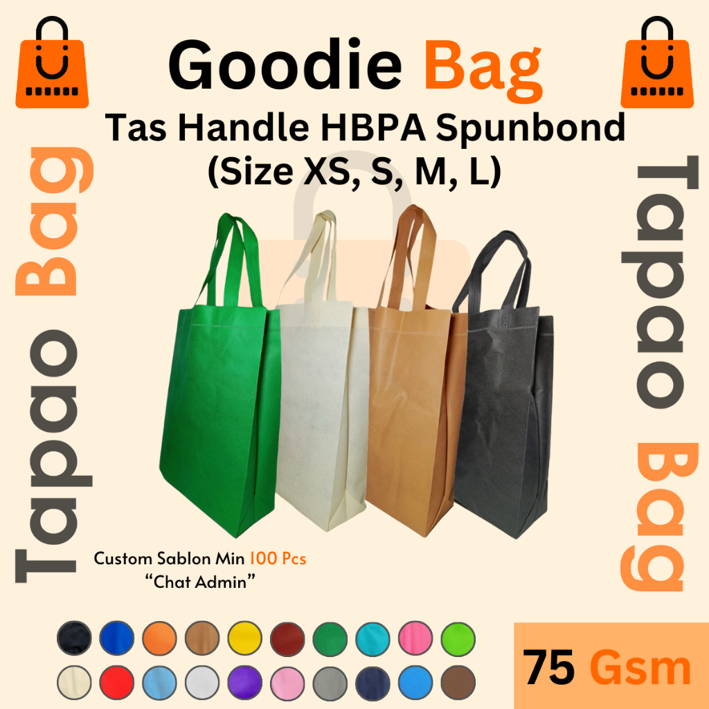 

HBPA Goodie Bag Spunbond Box Bag Tas Spunbond All Size | 20x25 | 25x30 | 30x35 | 38x40 | - Pcs