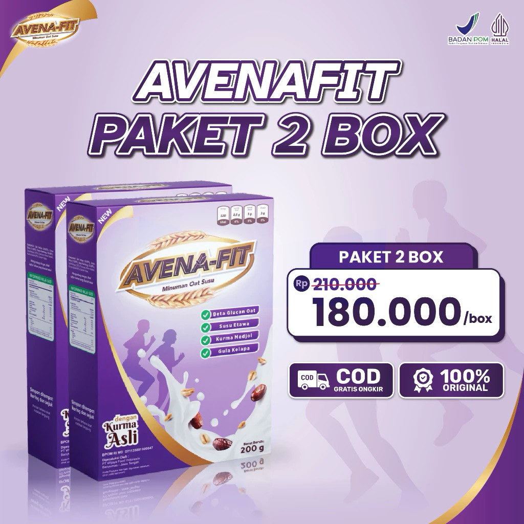 

Paket 2 Box Avena-Fit - Solusi Nutrisi Protein Tinggi Efektif Menurunkan Kolesterol