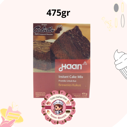 

Haan Instant Cake Mix 475gr Choco Cip Colatta Brownies Kukus Premix