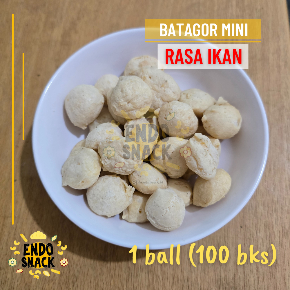 

1 BAL (100 bungkus) BATAGOR MINI rasa ikan, topping baso aci, seblak
