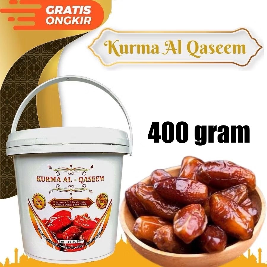 

KURMA AL QASEEM 400 GR - KURMA PREMIUM - KURMA EMBER ARAB SAUDI