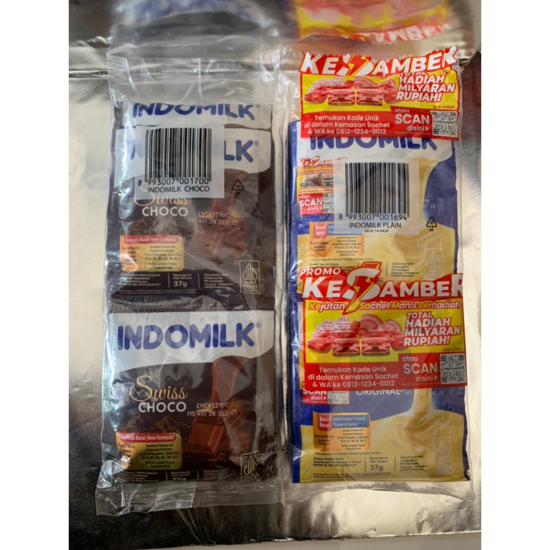 

Indomilk Sachet Susu Kental Manis Putih & Coklat Renceng isi 6 sachet