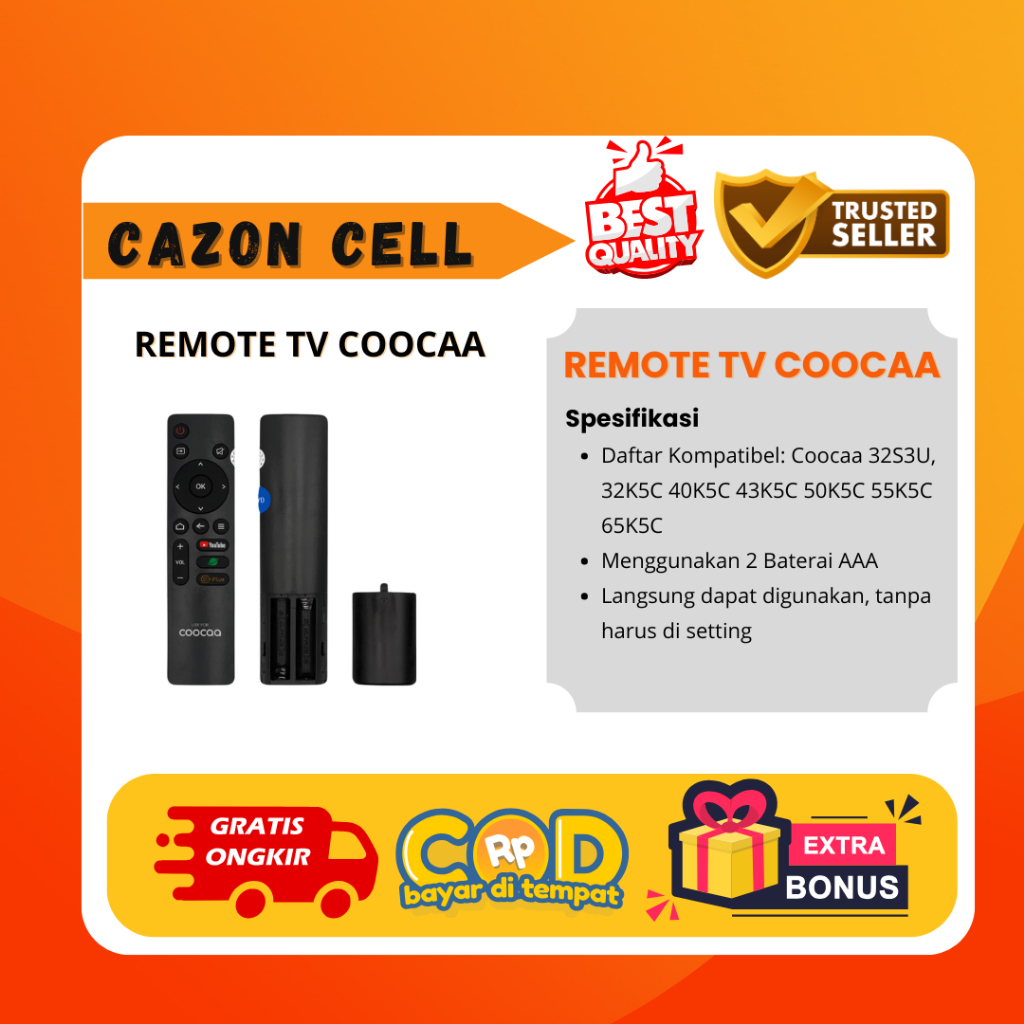 Remot Remote TV Coocaa Digital Smart TV / Remot TV Coocaa LCD LED Smart TV