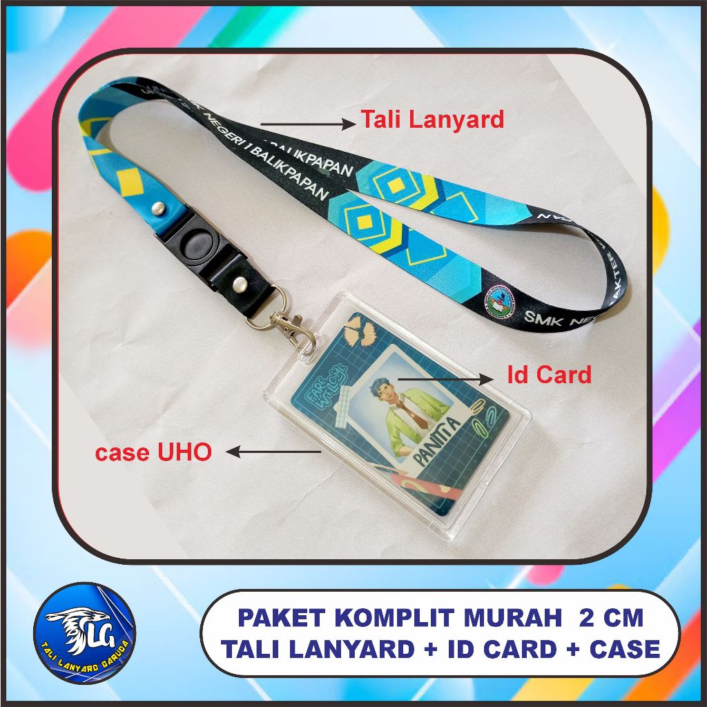 

PAKET TALI LANYARD CUSTOM AKRILIK UHO 2 CM