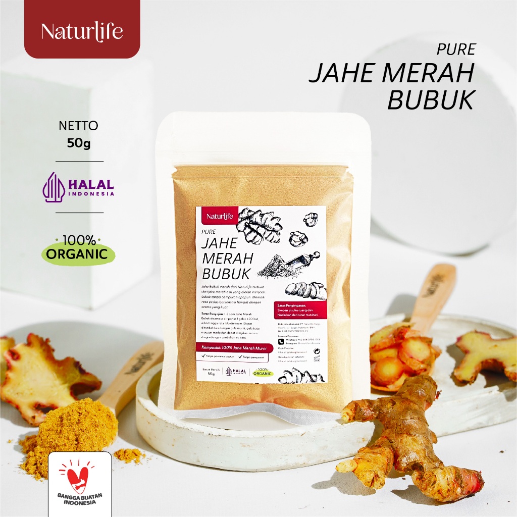 

JAHE MERAH BUBUK 50G ASLI 100% TANPA CAMPURAN ORIGINAL NATURLIFE SERBUK JAHE / BUBUK MINUMAN JAHE MERAH / JAHE MERAH INSTAN PURE RED GINGER POWDER / IMUN BOOSTER ORGANIC NUTRIFARM / BEORGANIK / DARI BUMI / SAFIYA / GALLEO