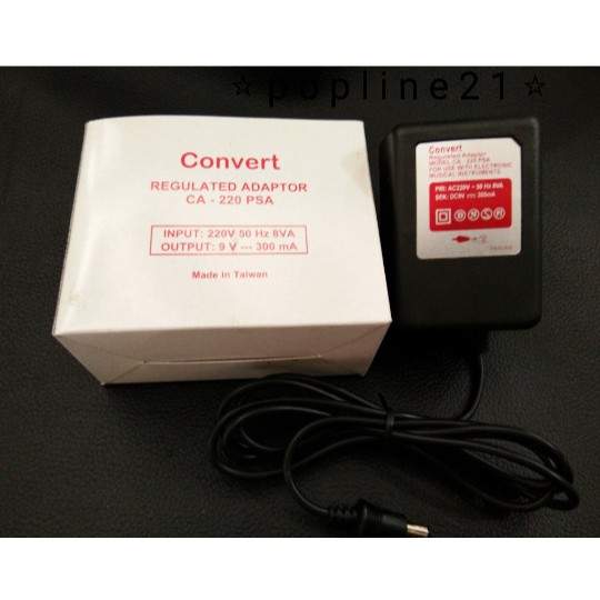 Adaptor Convert 9V - 300 mA