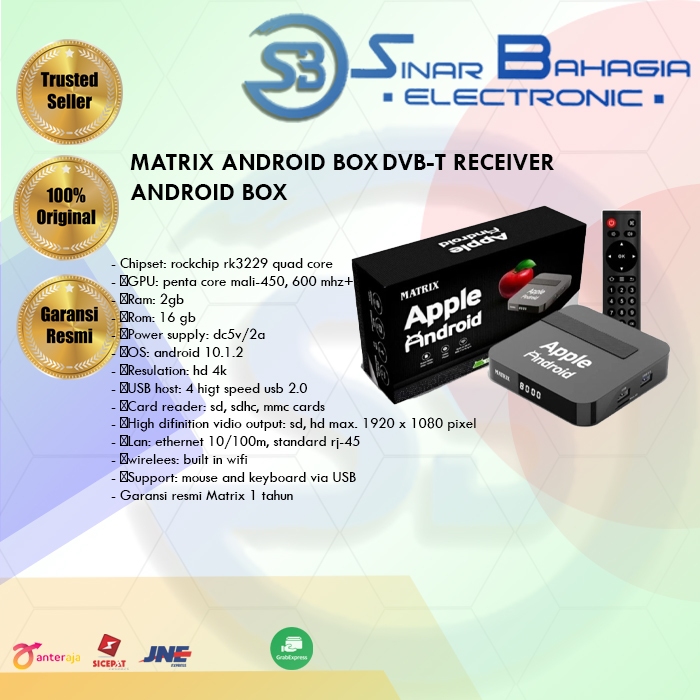 MATRIX ANDROID BOXDVB-T RECEIVER ANDROID BOX (NEW)