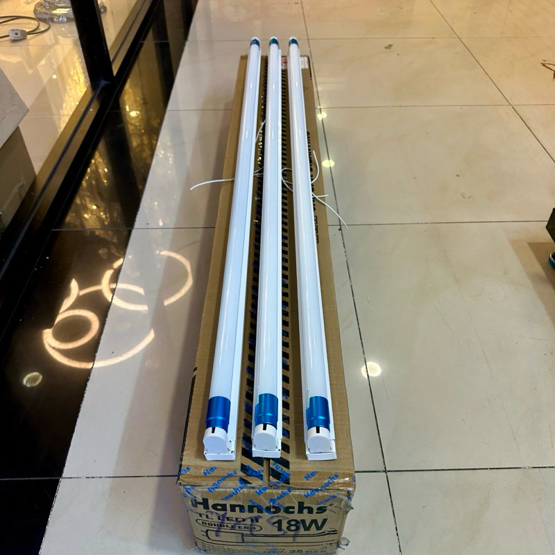 QH Paket Hannochs Lampu TL (T8) + Kap TL (9W, 18W, 40W) / Paket 1 Set Hannochs Lampu TL + Kap