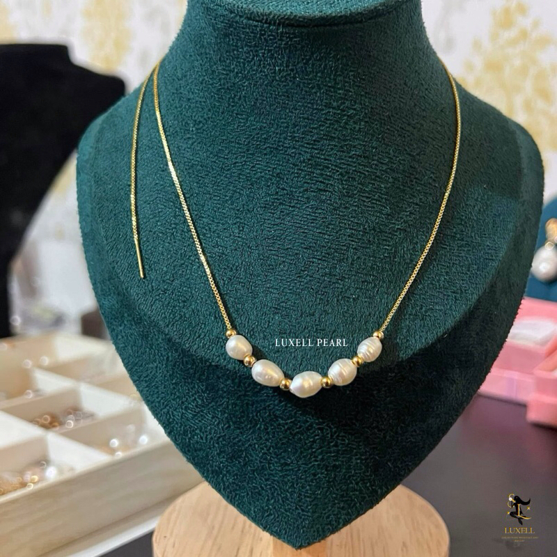 Kalung Mutiara Air Tawar| Kalung mutiara air Tawar Asli Bersertifikat