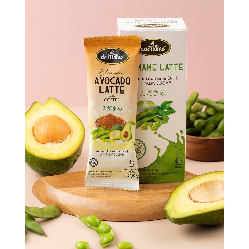 

Edamame avocado latte 1 box isi 5 saset