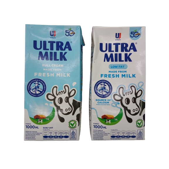 

SUSU ULTRA MILK FULL CREAM/ULTRA MILK LOW FAT PLAIN 1LTR