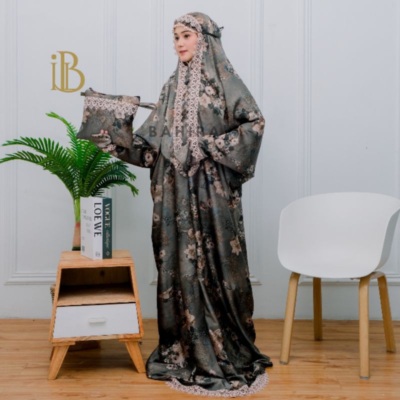 BAHIRA - Mukena Terusan Armani Silk Luxury Renda