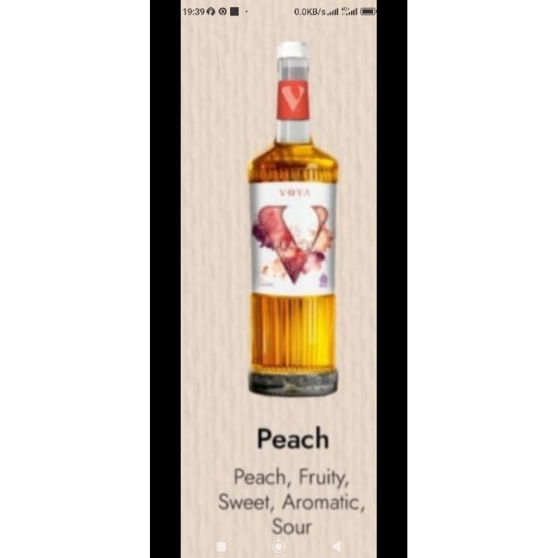 

voya peach 750 ml