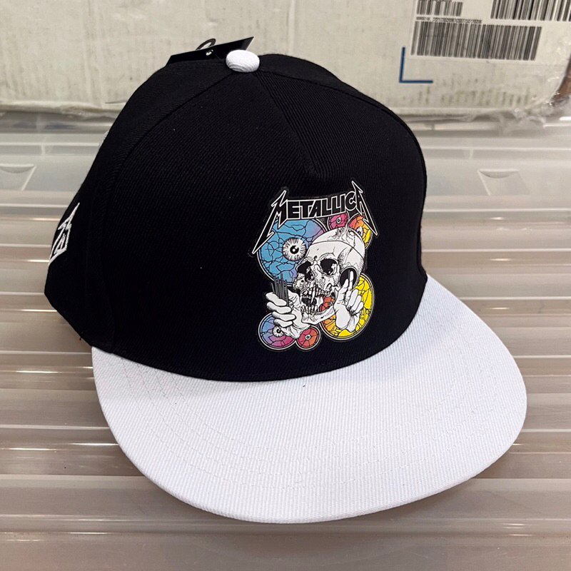 TOPI / SNAPBACK OFFICIAL METALLICA - THE SHORTEST STRAW MULTI EYES (ORIGINAL MERCHANDISE)