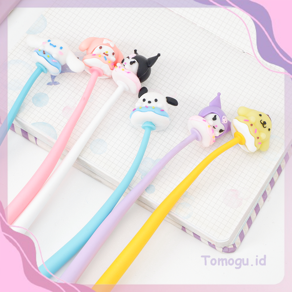 

Pena Gel Goyang Sanrio Donat Pulpen Lentur Karakter Kuromi My Melody Cinnamorol Elastis