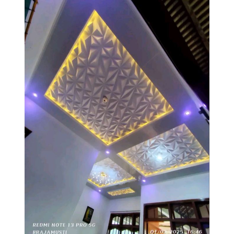 PEMASANGAN PLAFON PVC DROP CEILING MINIMALIS MEWAH ANTI RAYAP TAHAN AIR