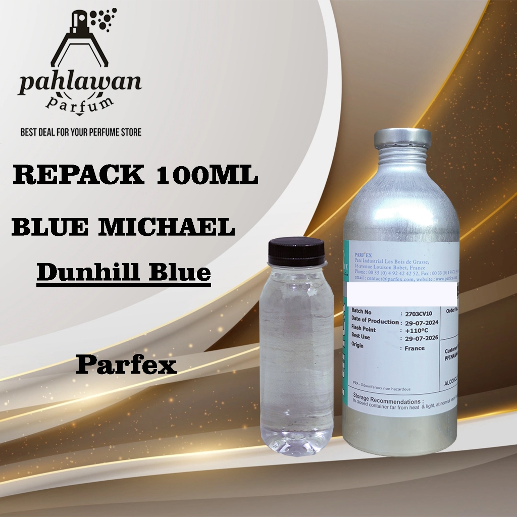 BLUE MICHAEL PARFEX 100ML ( Dunhill Blu3 ) Murni Bibit Tidak Segel