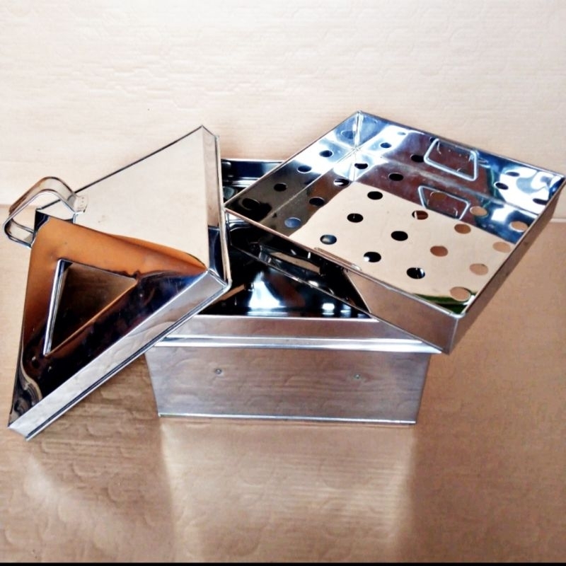 Klakat/Kukusan Ukuran 45x45cm Stainless Kotak Persegi Dimsum