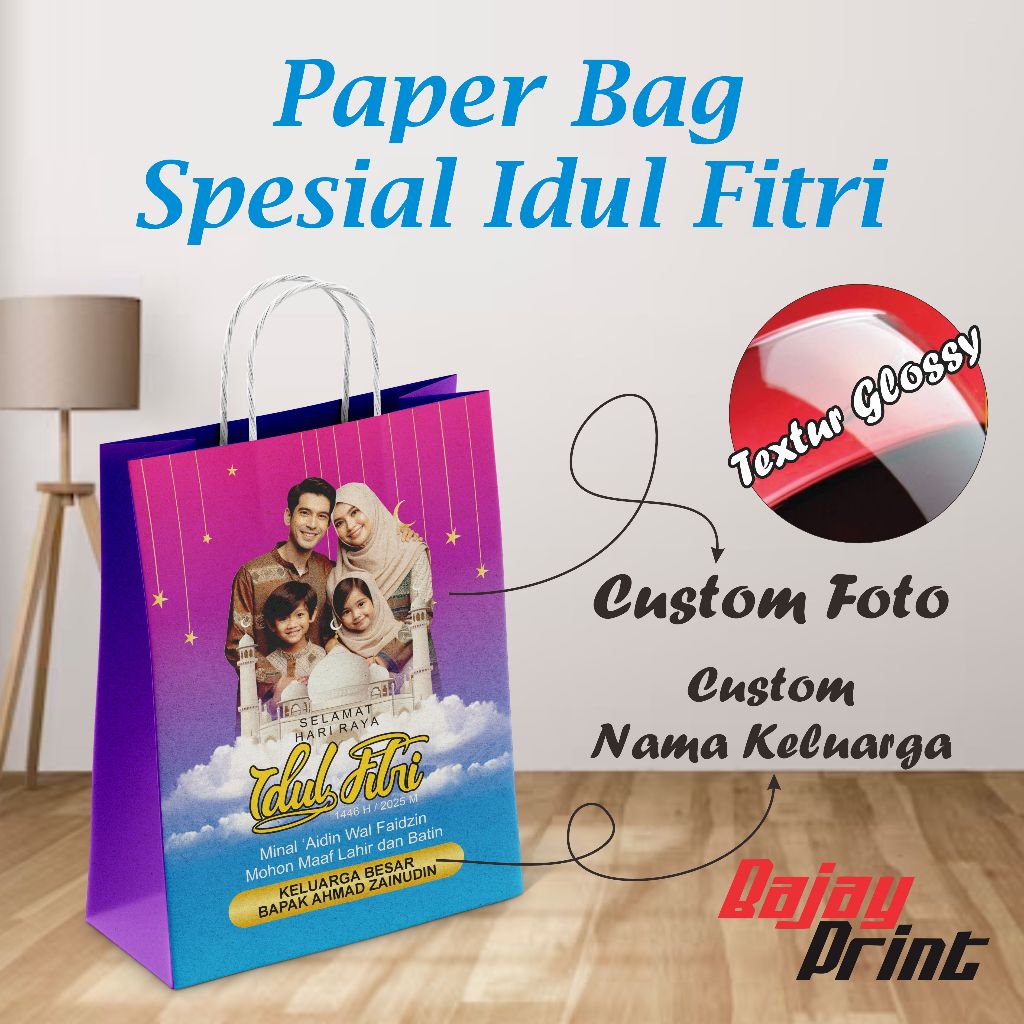 

Paper Bag Custom dengan Foto Pribadi – Kemasan Unik untuk Idul Fitri yang Berkesan!