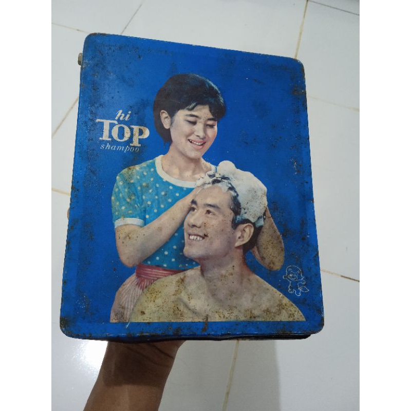 kotak kaleng shampoo hiTOP jadul kaleng sampo vintage