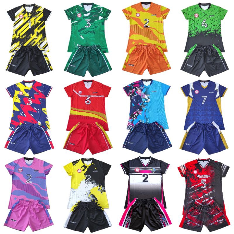 Baju setelan volley wanita motif full printing
