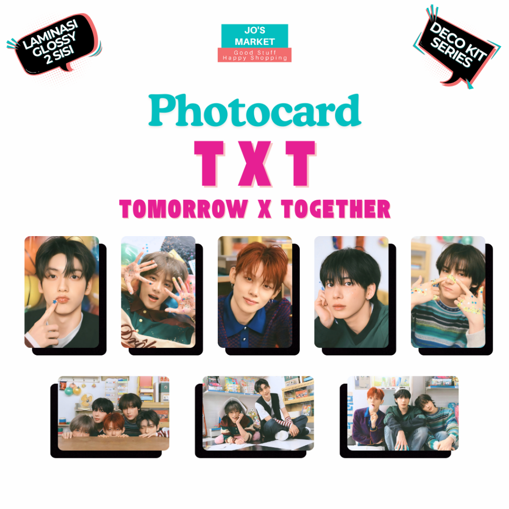 Jo's Market Photocard TXT Deco Kit 2025 TomorrowXTogether Soobin Yeonjun Beomgyu Taehyun Hueningkai