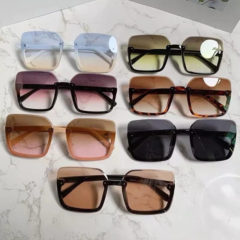 Kacamata Wanita Hitam Sunglasses Half Frame Mata Setengah Bingkai Gradasi