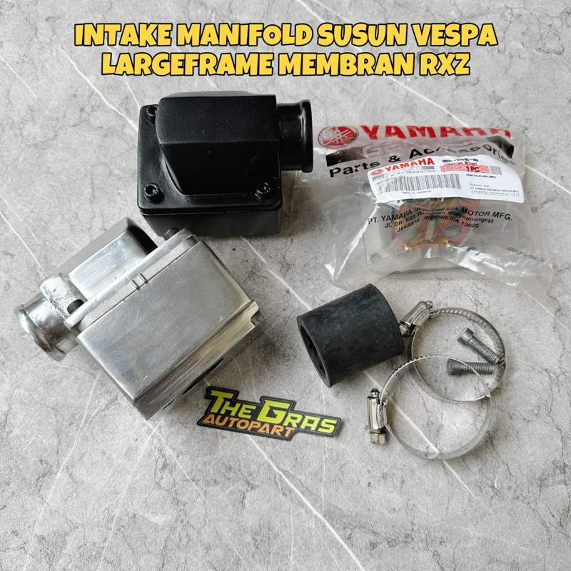 Intake Manifold Manipol Susun Vespa Komplit Membran Rxz