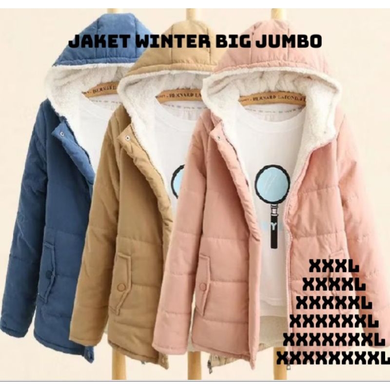 Jaket Winter Wanita Big Jumbo/Jaket Winter Wanita Lembut /Jaket Winter Cewe Musin Dingin /Jaket Mant