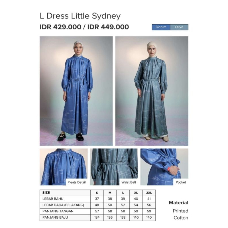 Dauky Gamis Lebaran Simple Estetik Remaja Sydney Series