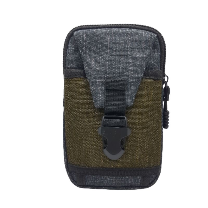 Dompet hp pria pinggang / tas hp selempang bahan kanvas